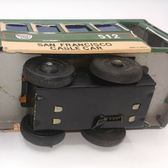 Vtg San Fran Bay Taylor Powell Mason #512 Tin Friction Trolley Cable Car Train - Picture 12 of 12
